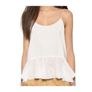 Club Monaco Silk Peplum Top